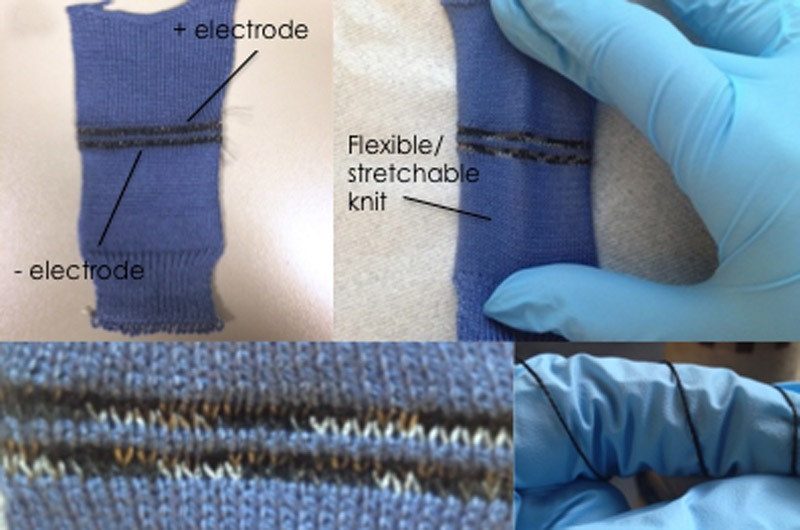 capacitive yarn for energy storage textiles